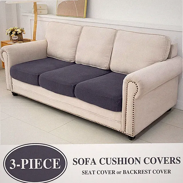 Couch Cushion Covers Seat Cushion Cover (3 Pieces for Seat or Sofa Backrest)