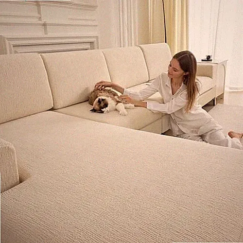 Couch Cushion Covers Sectional Couch 1PC Seat Cover or Back Covers Natural