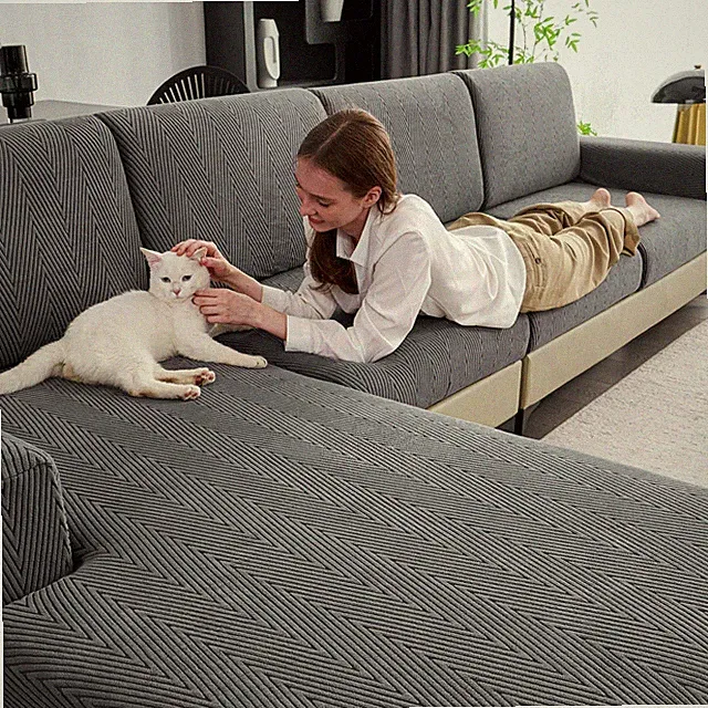 Couch Cushion Covers Slipcovers for Sofa Universal Cushion Protector Washable