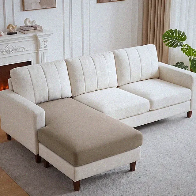 Couch Cushion Covers, Stretch Sectional Couch Covers Sofa Cushion for L Shape...