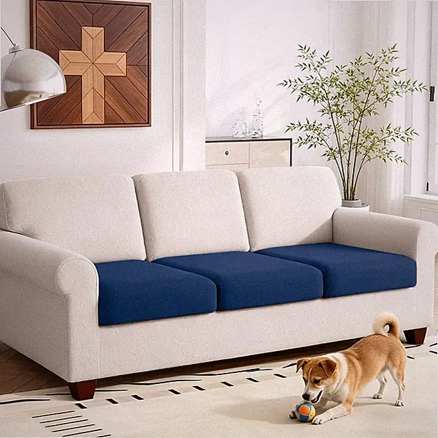 Couch Cushion Covers, Stretch Sectional Couch Covers Sofa Cushion for L Shape...
