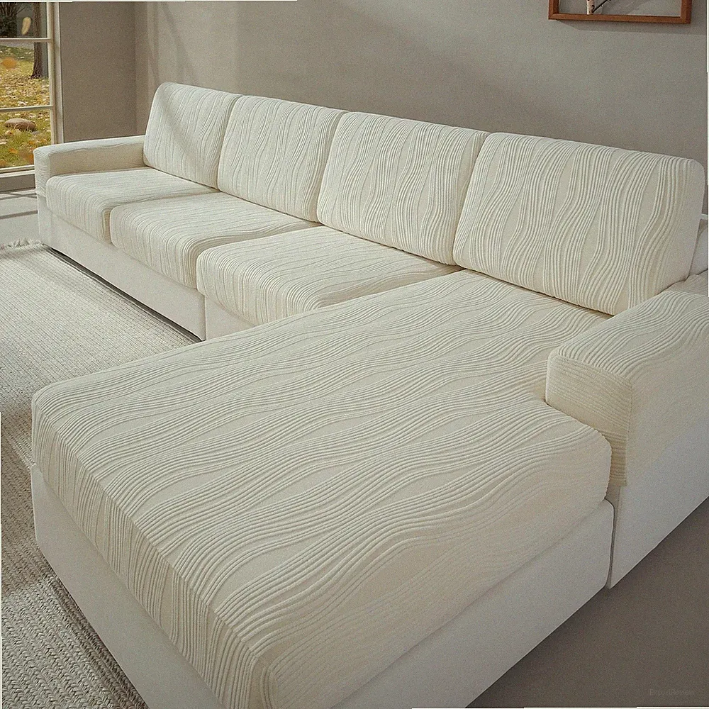 Couch Cushion Covers, Super Stretch Washable Sofa Slipcovers for L Shaped & M...