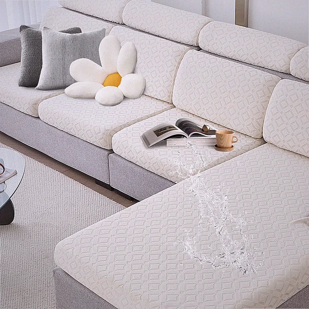 Couch Cushion Covers Waterproof, Stretch Sectional Couch Covers, Sofa Cushion...