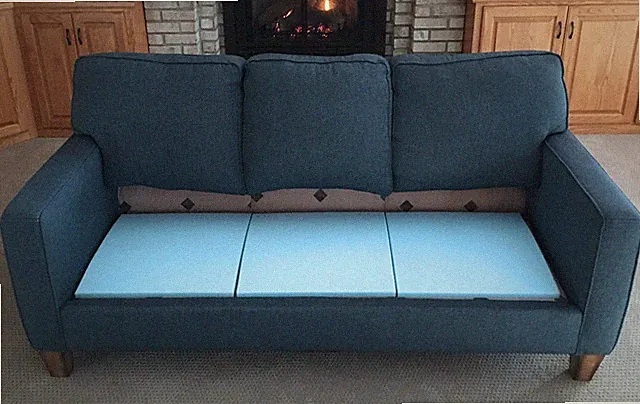 Couch Cushion for Sagging Sofa Original Curve (Set of 3), Firm 20x20x2” High-...