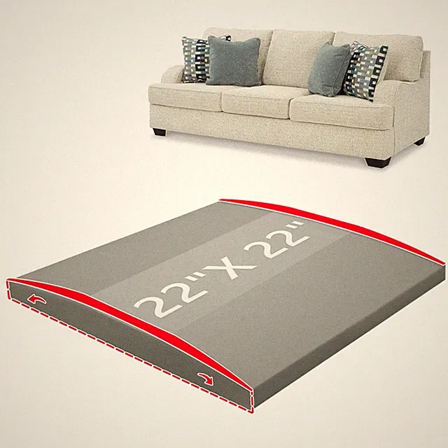 Couch Cushion High Density Foam 22X22X2.4 Inches Sofa Couch Supports for Sagg...