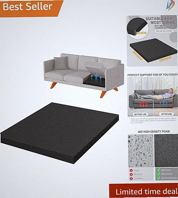 Couch Cushion Support - Breathable Foam Inserts for Enhanced Sitting Comfort