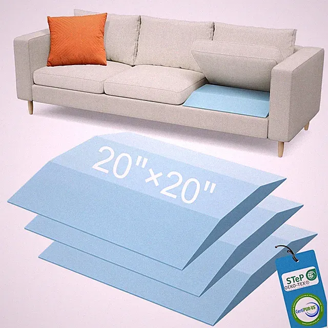 Couch Cushion Support for Sagging Seat - 20" x 20" High-Density Trapezoid 40D...