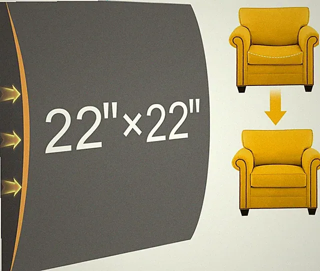 Couch Cushion Support for Sagging Seat 22x22x2 Inch High-Density Foam Pad Grey