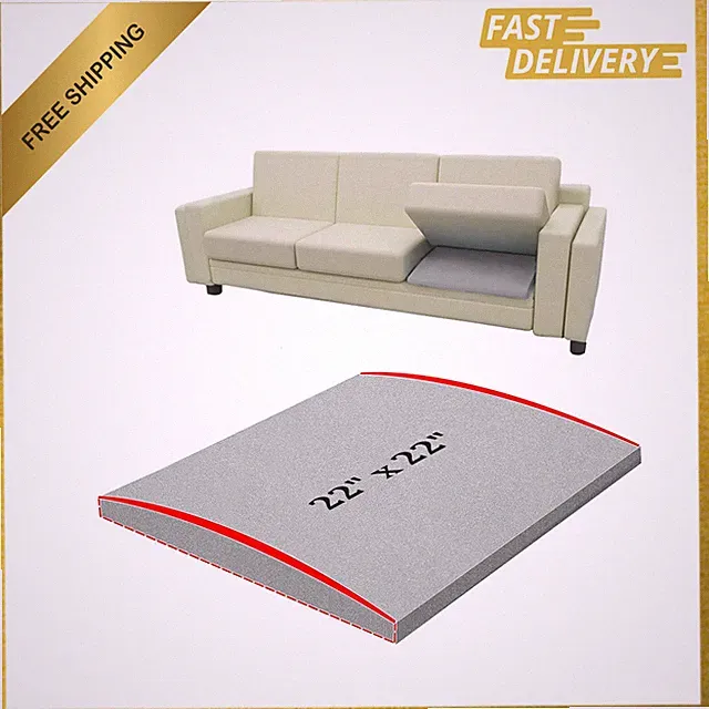Couch Cushion Support for Sagging Seats 22x22x2.4 inches High Rebound Foam