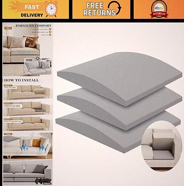 Couch Cushion Support Inserts for Sagging Seats, 20"x20"x2", High Density Foam