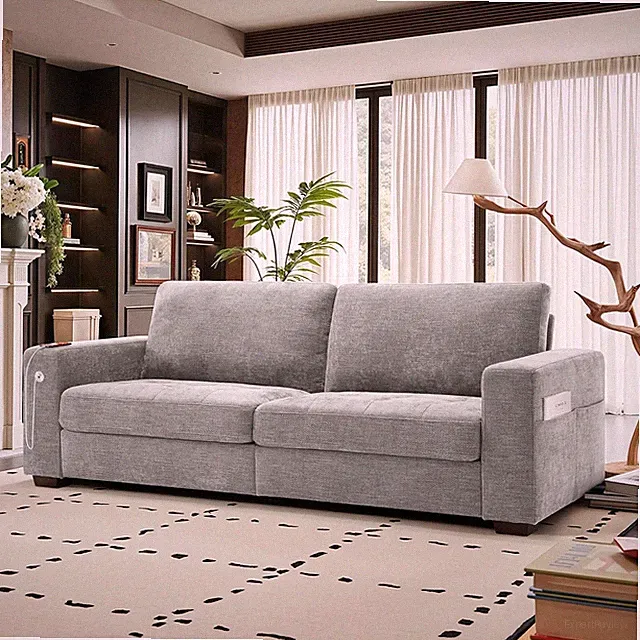 Couch for Living Room, Modern fy Sofa with Medium Firm Seat