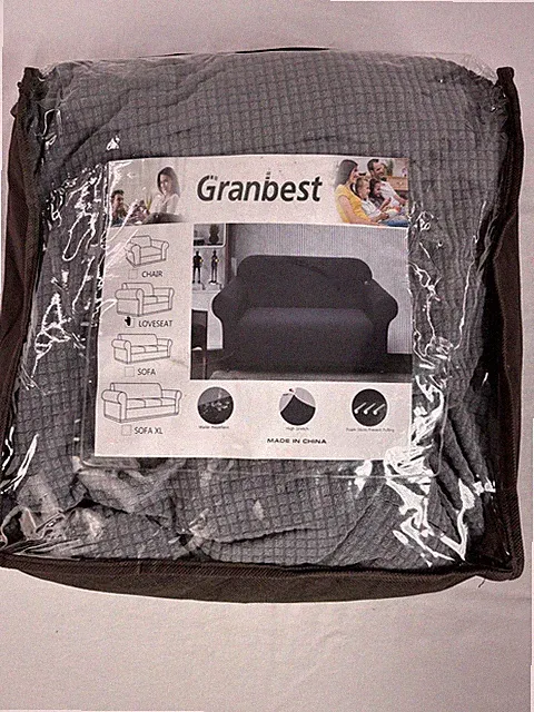 Couch Loveseat Slipcover Super Soft Fabric By Granbest. Gray. New