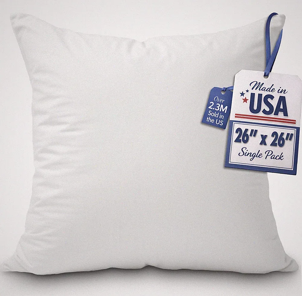 Couch Pillows Inserts 26x26 Premium Decorative Pillows for Couch, Bed & Livin...