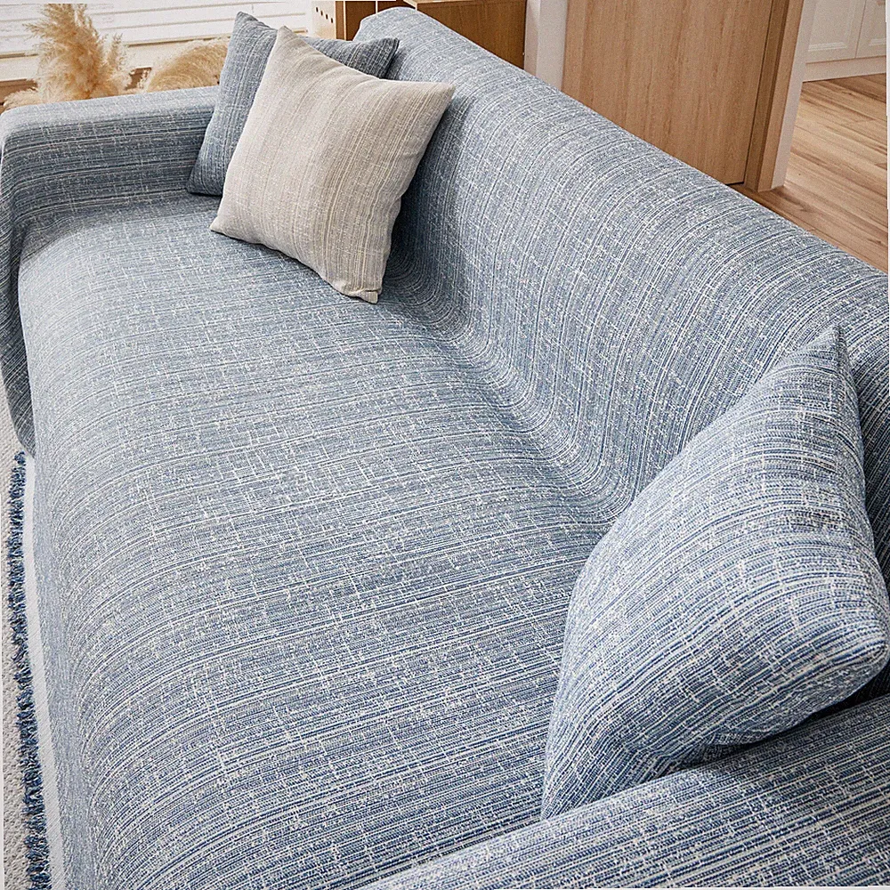 Couch Slipcover Reversible Linen-Look Sectional Jacquard Sofa Covers for Dog Pet