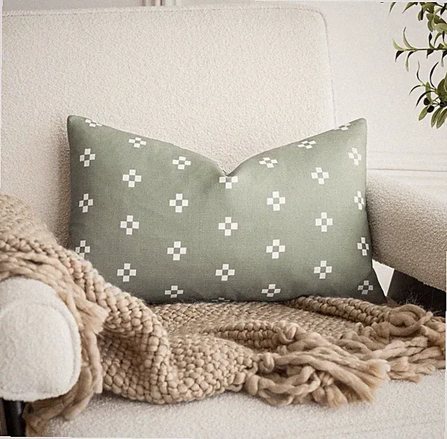 Couch Throw Pillow Covers 12”X20” Set of 2 Decorative Light Green NEW Foindtower