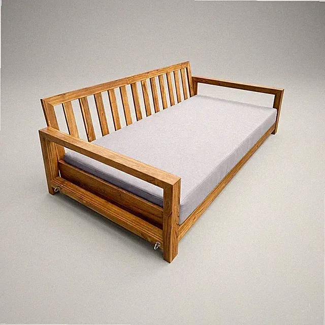 COVER ONLY| Outdoor Knife Edge 6" Crib Size Daybed Fitted Sheet Slipcover AD105