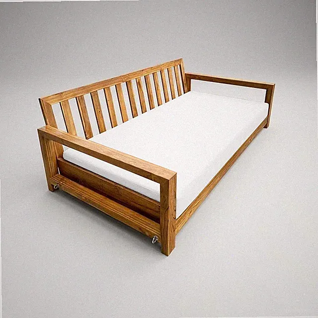 COVER ONLY| Outdoor Knife Edge 6" Crib Size Daybed Fitted Sheet Slipcover AD106