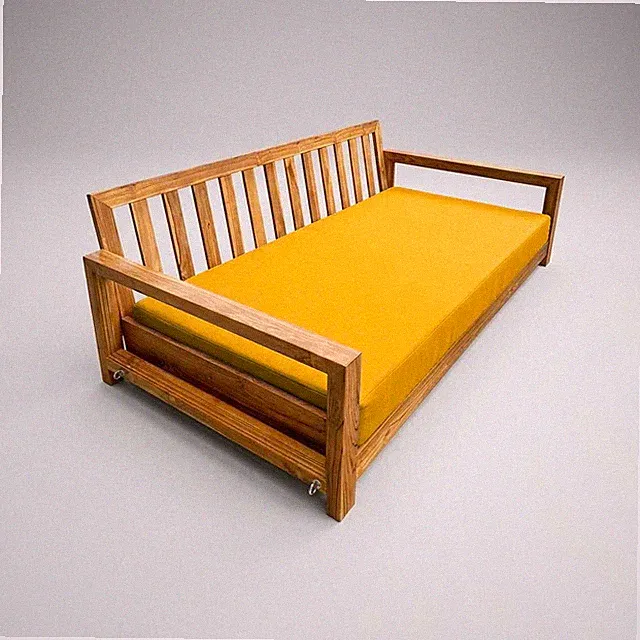 COVER ONLY| Outdoor Knife Edge 6" Crib Size Daybed Fitted Sheet Slipcover AD108
