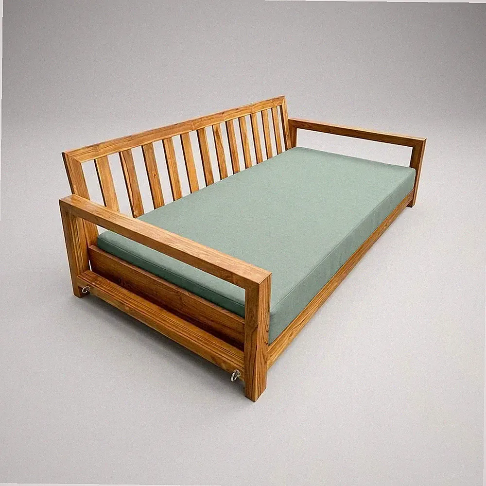 COVER ONLY| Outdoor Knife Edge 6" Twin Size Daybed Fitted Sheet Slipcover AD002