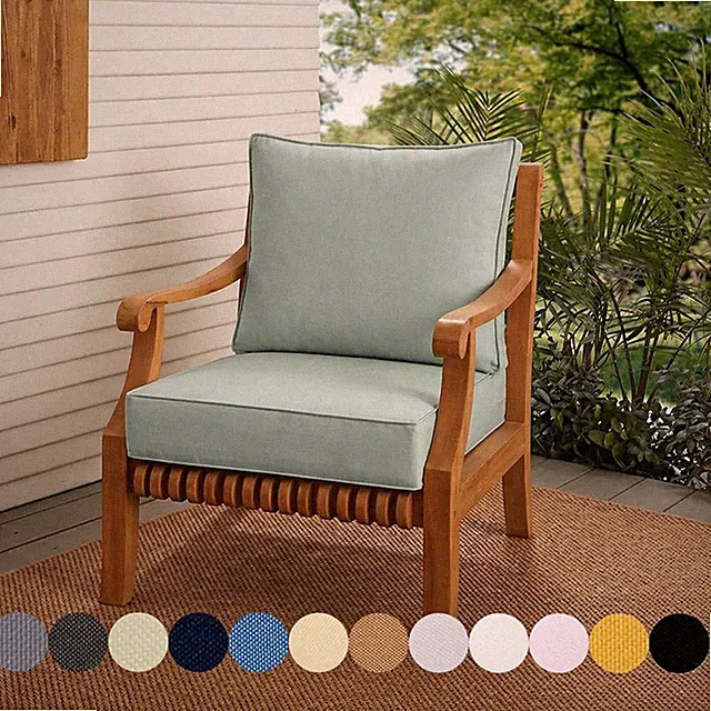 COVER ONLY| Piped Trim Outdoor Deep Seat Cushion Patio Furniture Cushion Covers