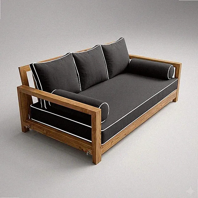COVER ONLY STYLE 3 Mattress Pillow Daybed Porch Swing Contrast Trim Twin AD003