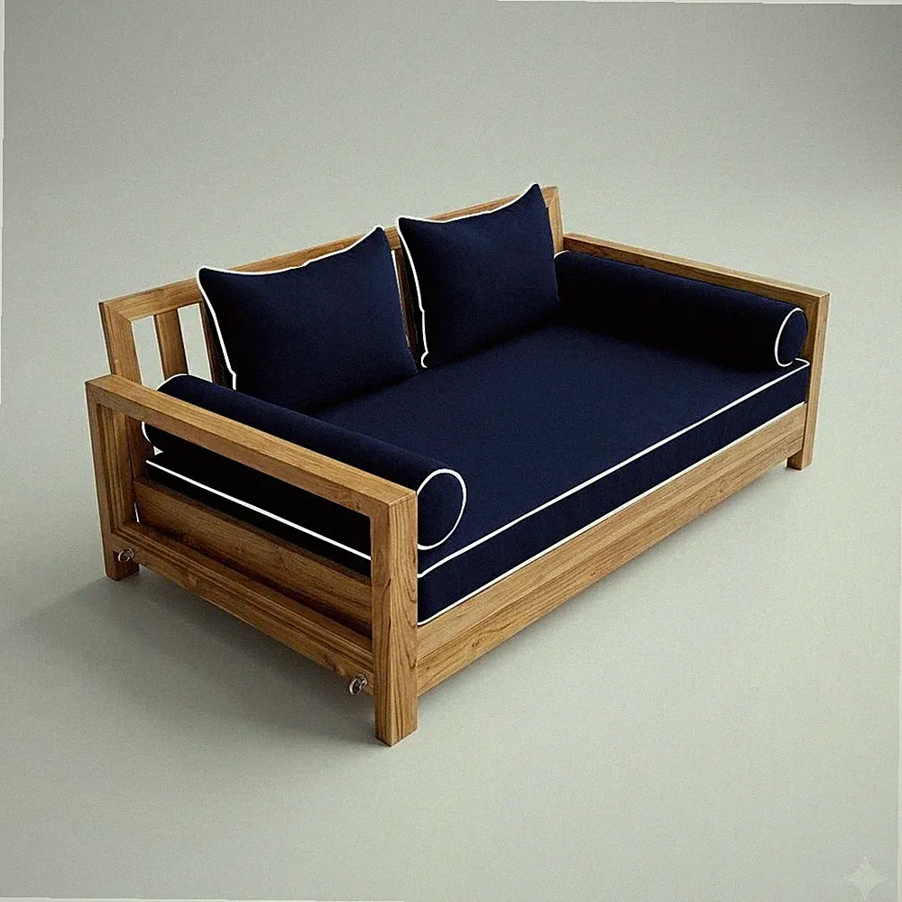 COVER ONLY STYLE 4 Mattress Pillow Daybed Porch Swing Contrast Trim Queen AD101