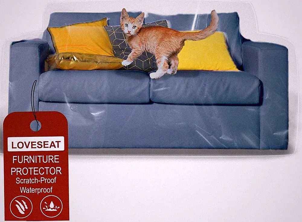 Covers for the Home Clear Vinyl Furniture Protector - Loveseat Cover - 84" W X 4