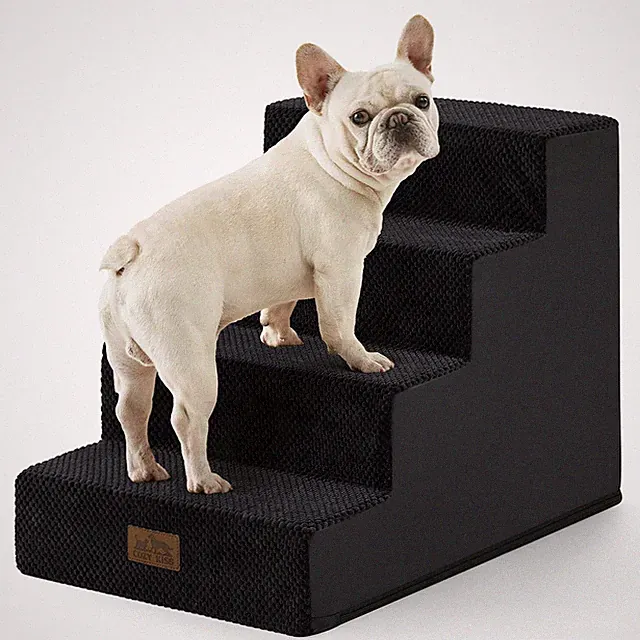 COZY KISS Dog Stairs for Small Dogs, 4 Tier Pet Stairs for Couch and Beds, 17...