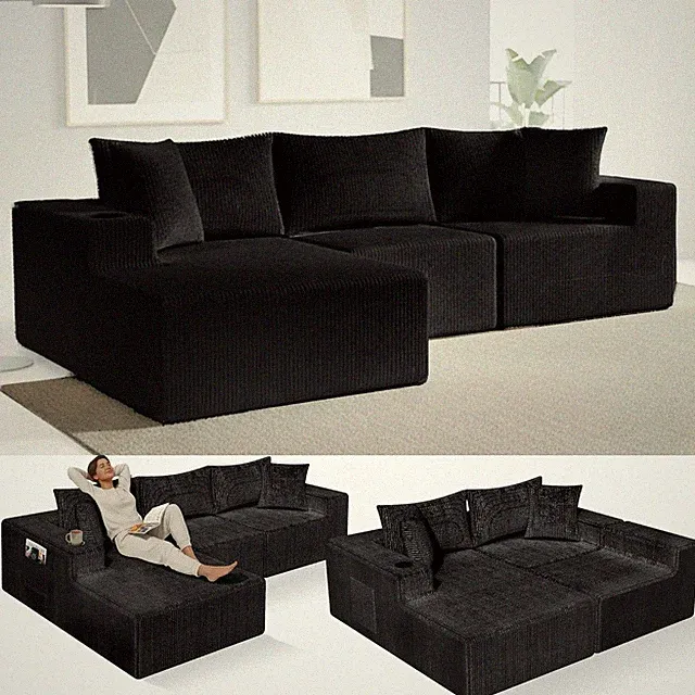Cozy L-Shaped Cloud Sectional Sofa for Ultimate Relaxation & Entertainment