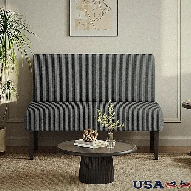 Cozy Mini Loveseat Couch Comfortable Armless Design USB Charging Easy Assembly
