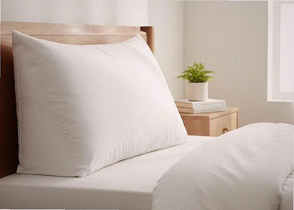 Cozy Reading Wedge Pillow - Down & Feather Blend for Bed, Sofa, or Chair