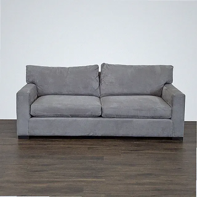Crate and Barrel 3-Seat Modern Gray Sofa