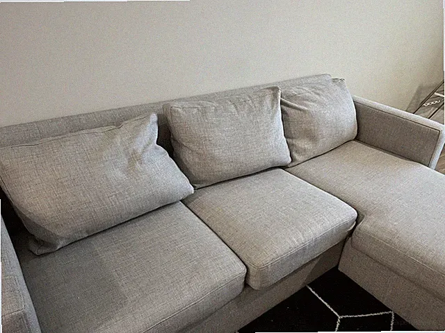 Crate and Barrel Barrett Reversible Sectional - Galaxy Ash