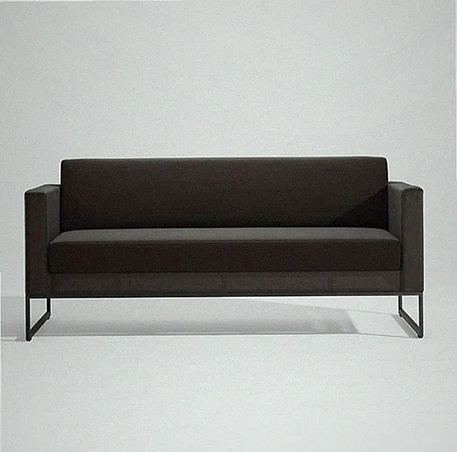 CRATE AND BARREL DUNE BLACK SOFA