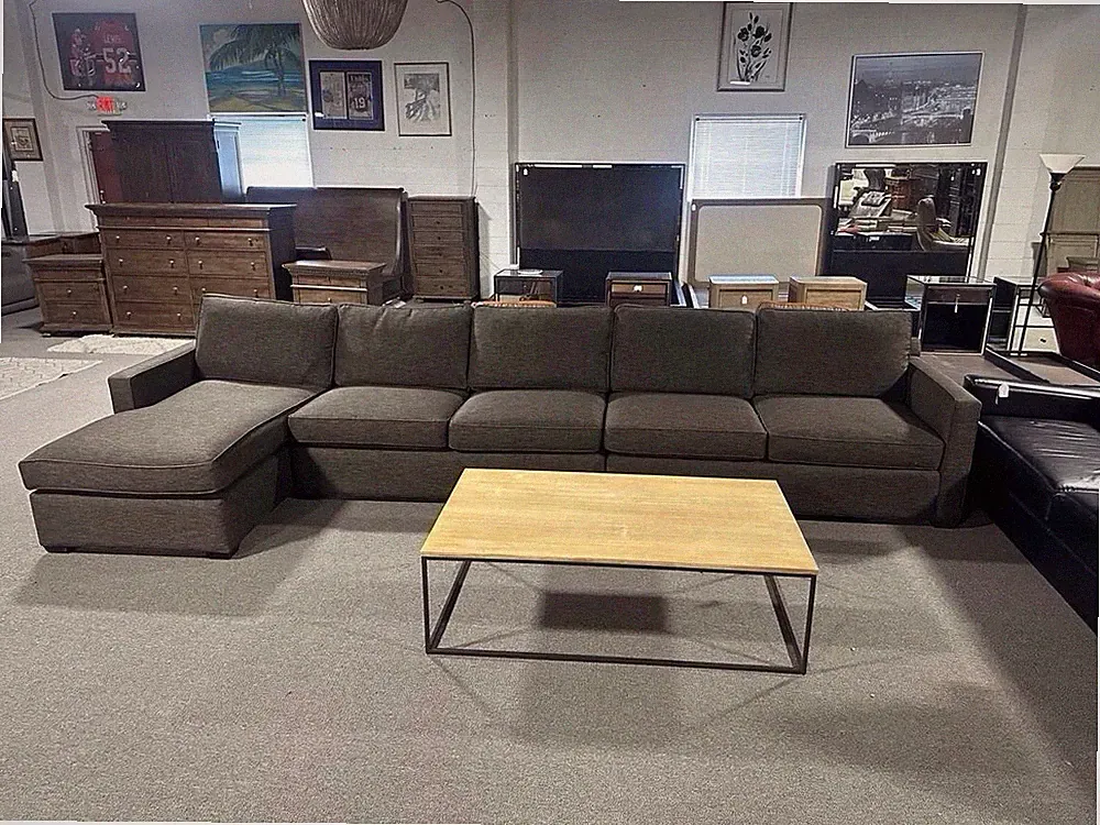 Crate and Barrel Upholstered Sectional Sofa