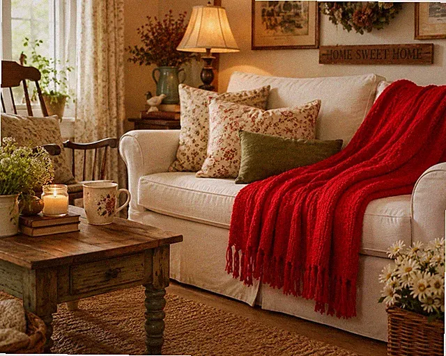 Crate & Barrel Bexley Red Throw Blanket 40x70 Textured Woven Fringe Cozy Decor