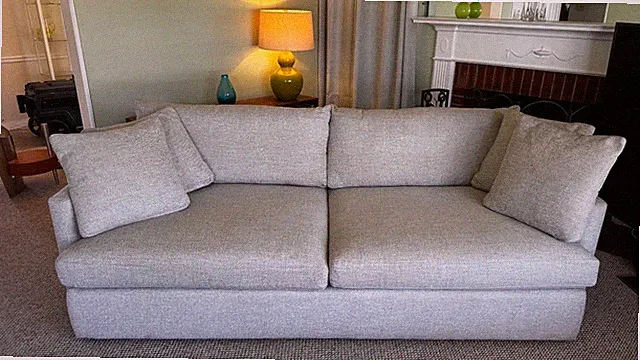 Crate & Barrel Lounge Deep 93" Sofa - Taft Cement - Great Condition - SKU 321941