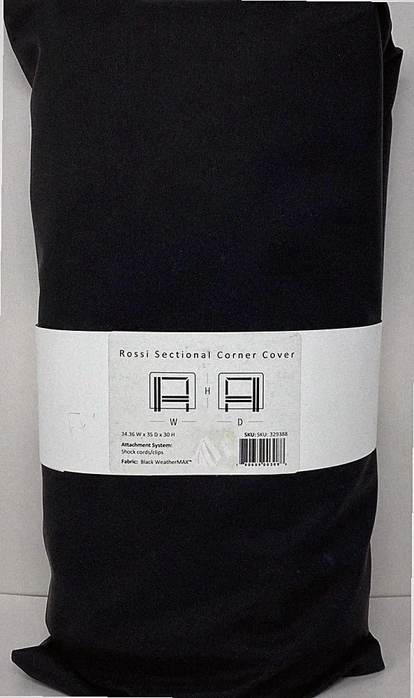 Crate & Barrel WeatherMax KoverRoos Rossi Sectional Corner Chair Cover - Black