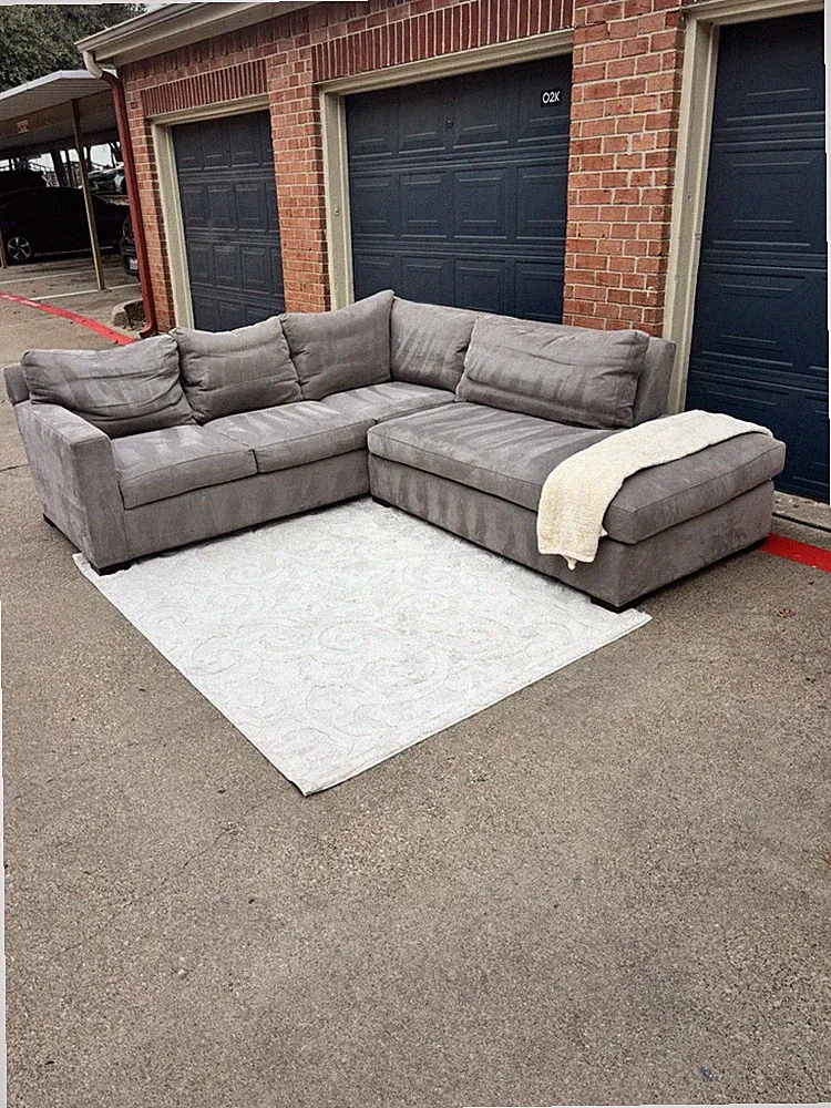 Create and Barrel Sectional Couch With Chaise