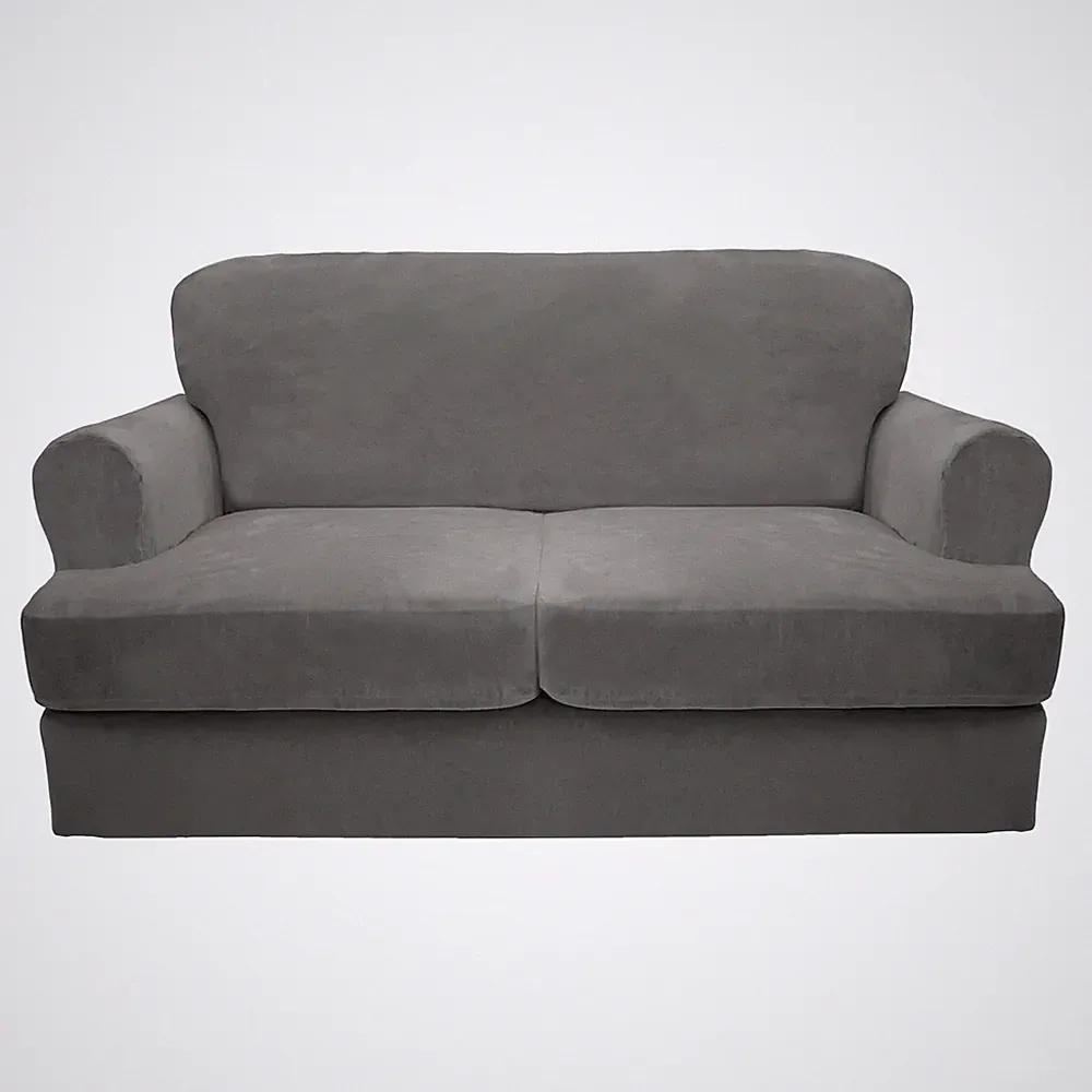 CUCRAF T Cushion Sofa Cover 3 Piece Loveseat Slipcovers, Soft Thick Velvet Couch