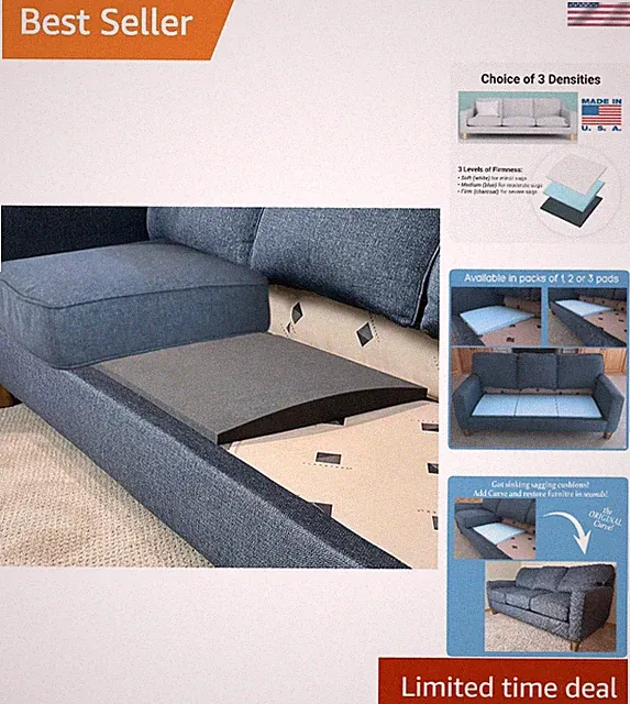 Curve, , Couch Cushion Support, Sofa Cushion Sag Repair, High-Density Foam, C...
