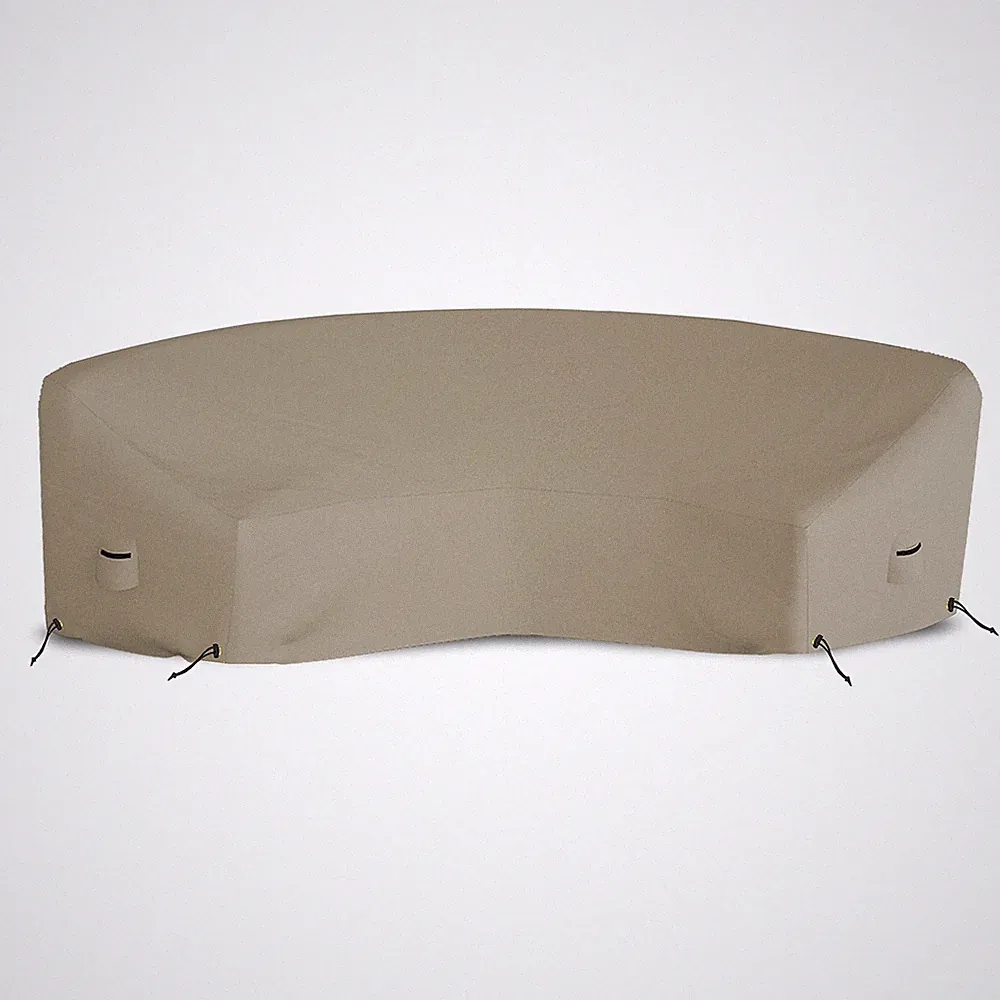 Curved Outdoor Couch Cover, 12 Oz PVC Polyester Patio Furniture Cover, Tear &...