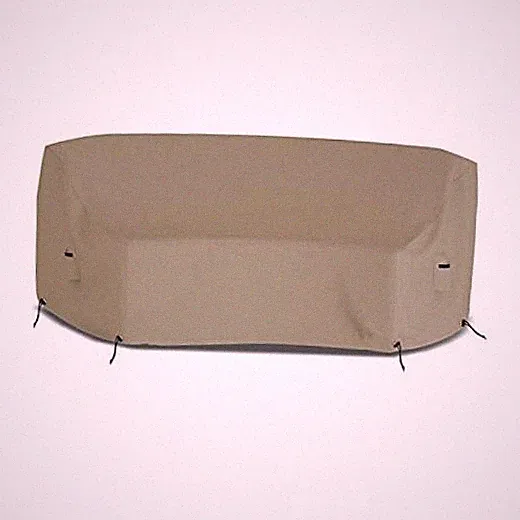 Curved Outdoor Couch Cover, 12 Oz PVC Tear & 90"L x 34"W x 32"H x 46"FL Beige