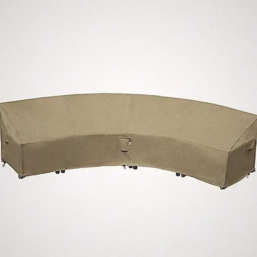Curved Patio Furniture Cover for Outdoor Curved-190"(128") Desert Khaki