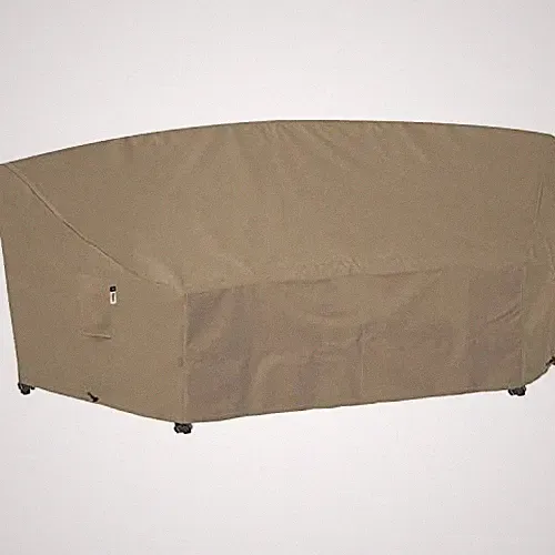 Curved Patio Furniture Cover for Outdoor Sectional Curved-96"(65") Desert Khaki