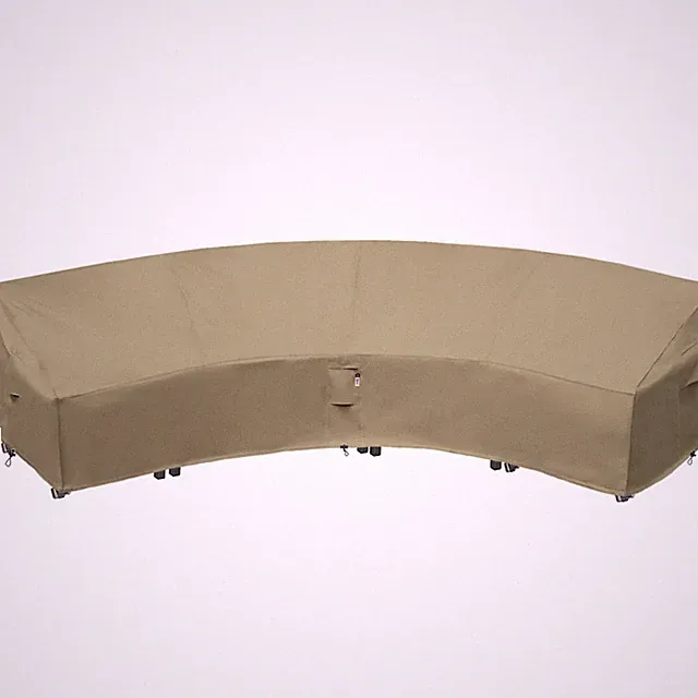 Curved Patio Furniture Cover for Outdoor Sectional Sofa, 190"(128") Reinforce...