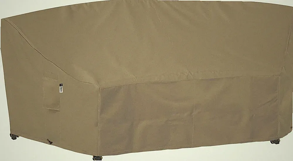 Curved Patio Furniture Cover for Outdoor Sectional Sofa, 96"(65") Reinforced Wat