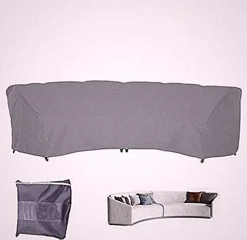 Curved Sofa Cover Outdoor Curved Sectional Sofa Cover Patio Furniture Couch P...