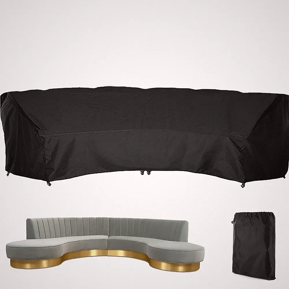 Curved Sofa Cover Waterproof Sectional Couch Cover Outdoor Furniture Cover Ha...