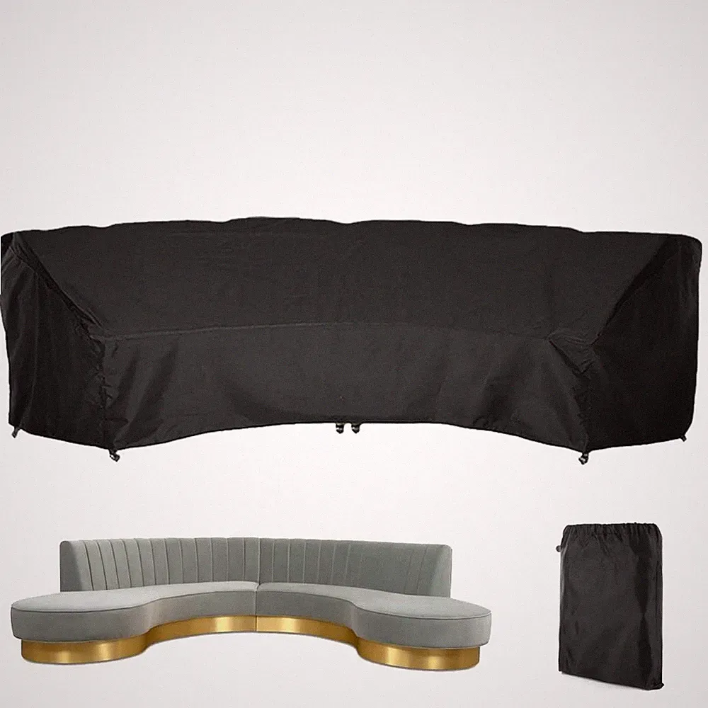 Curved Sofa Cover Waterproof Sectional Couch Cover Outdoor Furniture Cover Ha...